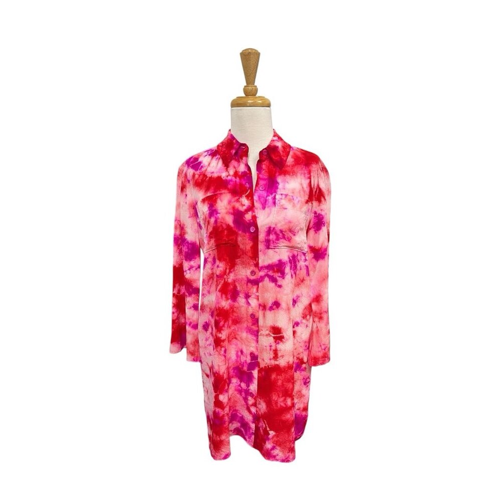 NEW Trina Turk Sunshiny Pink Tie Dye Dress Size Xs Pink